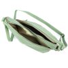 Luka 24-051 menta zöld női bőr válltáska 32 x 22 x 14 cm