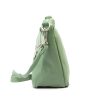 Luka 24-051 menta zöld női bőr válltáska 32 x 22 x 14 cm