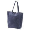 Patrizia 419-013-05 kék női bőr válltáska, shopper táska 38 x 38 x 13 cm