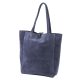 Patrizia 419-013-05 kék női bőr válltáska, shopper táska 38 x 38 x 13 cm