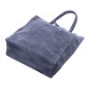 Patrizia 419-013-05 kék női bőr válltáska, shopper táska 38 x 38 x 13 cm