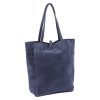 Patrizia 419-013-05 kék női bőr válltáska, shopper táska 38 x 38 x 13 cm