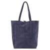 Patrizia 419-013-05 kék női bőr válltáska, shopper táska 38 x 38 x 13 cm