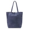 Patrizia 419-013-05 kék női bőr válltáska, shopper táska 38 x 38 x 13 cm