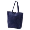 Patrizia 419-013-05 sötétkék női bőr válltáska, shopper táska 38 x 38 x 13 cm