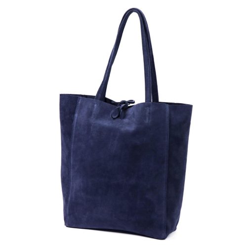 Patrizia 419-013-05 sötétkék női bőr válltáska, shopper táska 38 x 38 x 13 cm