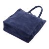 Patrizia 419-013-05 sötétkék női bőr válltáska, shopper táska 38 x 38 x 13 cm