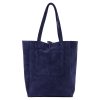 Patrizia 419-013-05 sötétkék női bőr válltáska, shopper táska 38 x 38 x 13 cm