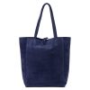 Patrizia 419-013-05 sötétkék női bőr válltáska, shopper táska 38 x 38 x 13 cm