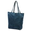 Patrizia 419-013-05 kék női velúr bőr bőr kézitáska 38 x 38 x 13 cm