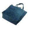 Patrizia 419-013-05 kék női velúr bőr bőr kézitáska 38 x 38 x 13 cm