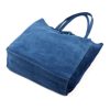 Patrizia 419-013-05 kék női bőr válltáska 38 x 38 x 13 cm