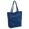 Patrizia 419-013-05 kék női bőr válltáska 38 x 38 x 13 cm