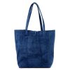 Patrizia 419-013-05 kék női bőr válltáska 38 x 38 x 13 cm