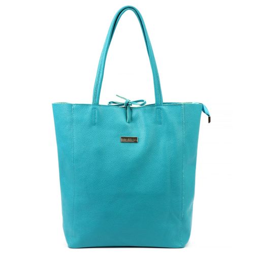 MiaMore 01-014 Z világoskék női bőr válltáska 40 x 38 x 13 cm