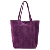Patrizia 419-013-05 lila női velúr bőr bőr kézitáska 38 x 38 x 13 cm