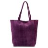 Patrizia 419-013-05 lila női velúr bőr bőr kézitáska 38 x 38 x 13 cm