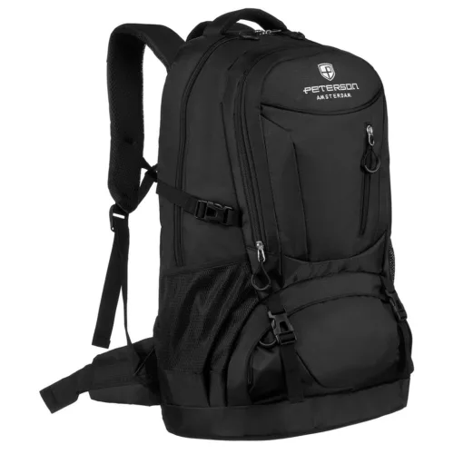 Peterson PTN PWY-01 fekete férfi poliészter hátizsák 37 x 60 x 22 cm