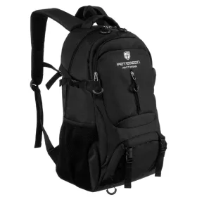   Peterson PTN PWY-02 fekete uniszex hátizsák, laptop tartóval 31 x 49 x 22 cm