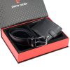 Pierre Cardin ZG-135-BR férfi marhabőr ajándék szett 25.5 x 6 x 19 cm