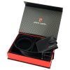 Pierre Cardin ZG-136-BR férfi marhabőr ajándék szett 25.5 x 6 x 19 cm