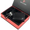 Pierre Cardin ZG-137-BR férfi marhabőr ajándék szett 25.5 x 6 x 19 cm