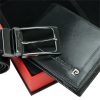 Pierre Cardin ZG-137-BR férfi marhabőr ajándék szett 25.5 x 6 x 19 cm