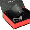 Pierre Cardin ZG-137-BR férfi marhabőr ajándék szett 25.5 x 6 x 19 cm