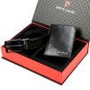 Pierre Cardin ZG-138-BR férfi marhabőr ajándék szett 25.5 x 6 x 19 cm
