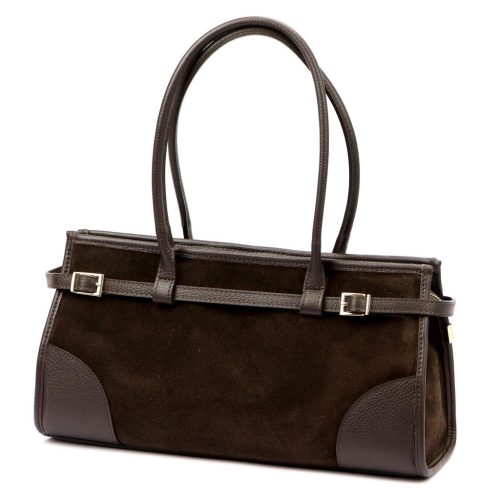 Luka 24-067 barna női bőr válltáska 38.5 x 20 x 13 cm