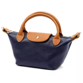   Luka 24-068 sötétkék női bőr kézitáska, válltáska 32 x 14 x 10 cm