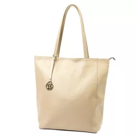   Gregorio 1748 bézs női bőr válltáska, shopper táska 37 x 35 x 14 cm