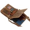 Peterson PTN 250586-NSH barna férfi bőr oldaltáska 16 x 21 x 6 cm  