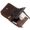 Peterson PTN TB-117-WAX barna férfi bőr oldaltáska 21 x 19 x 7 cm 