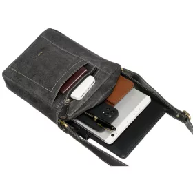   Peterson PTN 8020-SCC fekete férfi bőr oldaltáska 25 x 21 x 6.5 cm