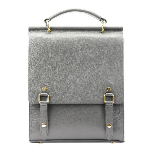Luka 19-66 DOLLARO szürke női marhabőr hátizsák 27 x 34 x 9 cm
