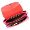 Luka 24-033 magenta női bőr válltáska, oldaltáska 27 x 21 x 9.5 cm 