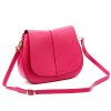 Luka 24-033 magenta női bőr válltáska, oldaltáska 27 x 21 x 9.5 cm 