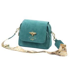   EGO ES0917RA 100425WL türkiz női bőr kézitáska 21 x 18 x 10 cm
