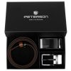 Peterson PTN KL-B003-S001 BLACK-BROWN férfi marhabőr ajándék szett