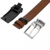 Peterson PTN KL-B004-S001 fekete-barna kifordítható férfi bőr öv ajándék szett 125 cm