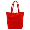 Patrizia 419-013-05 piros női velúr bőr bőr kézitáska 38 x 38 x 13 cm