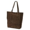 Patrizia 419-013-05 barna női velúr bőr bőr kézitáska 38 x 38 x 13 cm