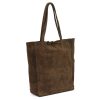Patrizia 419-013-05 barna női velúr bőr bőr kézitáska 38 x 38 x 13 cm