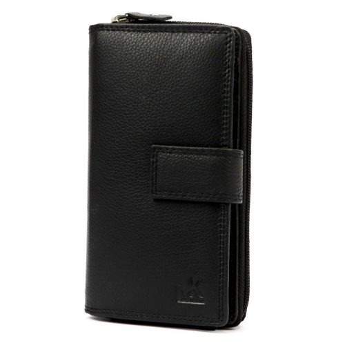 Money Kepper 12140 RFID fekete női marhabőr pénztárca 9.5 x 17 x 4 cm