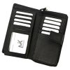 Money Kepper 12140 RFID fekete női marhabőr pénztárca 9.5 x 17 x 4 cm