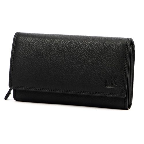 Money Kepper 12132 RFID fekete női marhabőr pénztárca 17 x 9.5 x 4 cm