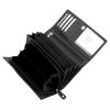 Money Kepper 12132 RFID fekete női marhabőr pénztárca 17 x 9.5 x 4 cm