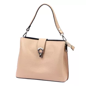   Luka 24-069 púderszínű női bőr válltáska 27 x 21.5 x 13 cm