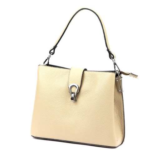 Luka 24-069 bézs női bőr válltáska 27 x 21.5 x 13 cm